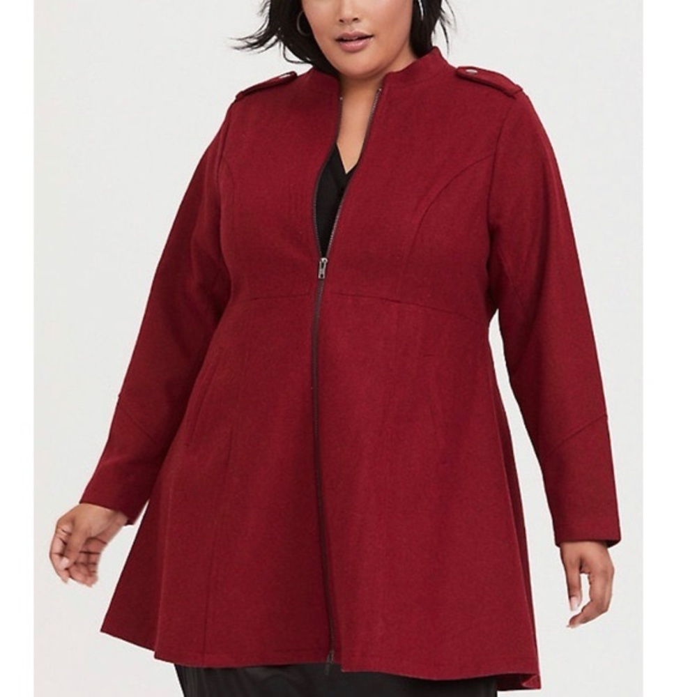 Torrid Women's Red Swing Coat